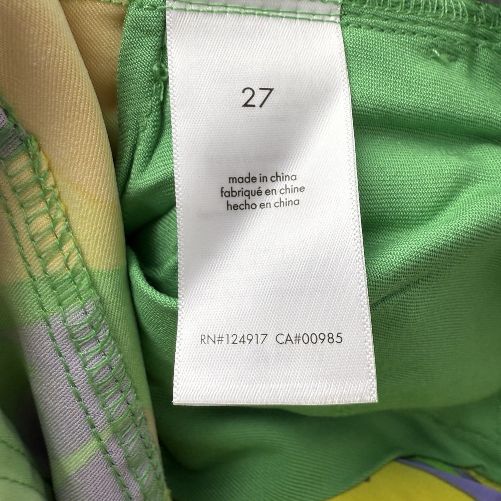 DANIELLE BERNSTEIN Womens‎ Satin Pants Sz 27 NWT Retro Butterfly Mardi Gras - Picture 10 of 12